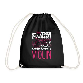 Violin Violin Violinist Violin Player - Drawstring Bag - black - Front