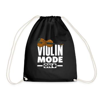 Geige Violine Geigenspieler Violinenspieler - Turnbeutel - Schwarz - Vorne