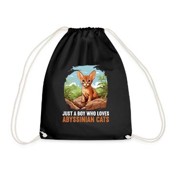 Chat abyssin Abessinierkatze - Sac de sport léger - noir - Devant