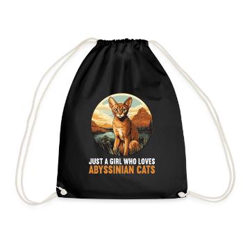 Chat d’Abyssinie Abessinierkatze - Sac de sport léger - noir - Devant