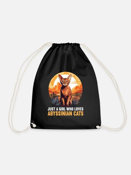 Chat d’Abyssinie Abessinierkatze - Sac de sport léger - noir