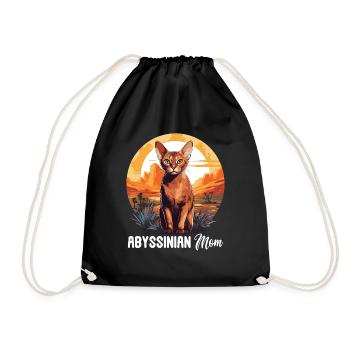 Chat d’Abyssinie Abessinierkatze - Sac de sport léger - noir - Devant