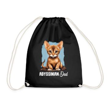 Chat d’Abyssinie Abessinierkatze - Sac de sport léger - noir - Devant