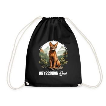 Chat d’Abyssinie Abessinierkatze - Sac de sport léger - noir - Devant