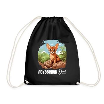 Chat d’Abyssinie Abessinierkatze - Sac de sport léger - noir - Devant