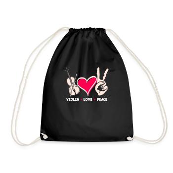 Violin Violin Violinist Violin Player - Drawstring Bag - black - Front