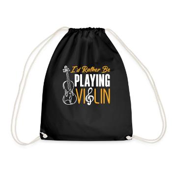 Violin Violin Violinist Violin Player - Drawstring Bag - black - Front