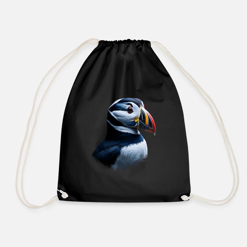 Papageientaucher Vogel Geschenk - Turnbeutel - Schwarz