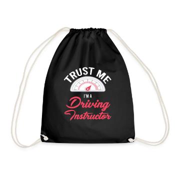 Trust me, I'm a driving instructor - Drawstring Bag - black - Front