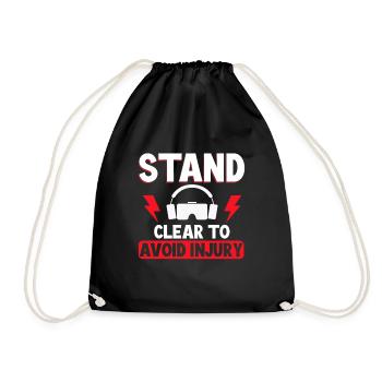 Virtual Reality VR Gamer Funnz - Drawstring Bag - black - Front