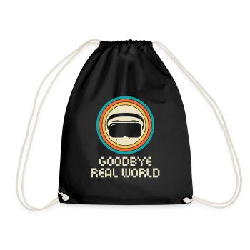 Virtual Reality VR Gamer Funnz - Drawstring Bag - black - Front