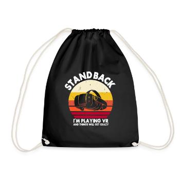 Virtual Reality VR Gamer Funnz - Drawstring Bag - black - Front