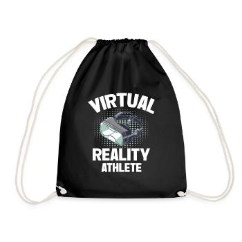 Virtual Reality VR Gamer Funnz - Drawstring Bag - black - Front