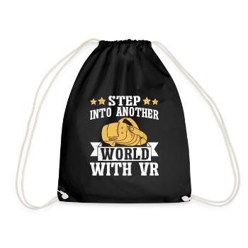 Virtual Reality VR Gamer Funnz - Drawstring Bag - black - Front