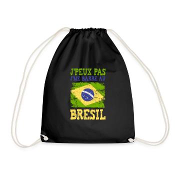Ich kann nicht in Brasilien stecken bleiben - Turnbeutel - Schwarz - Vorne