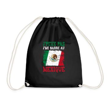 Ich kann nicht in Mexiko stecken bleiben - Turnbeutel - Schwarz - Vorne