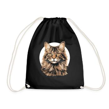 Cat Cats American Bobtail - Drawstring Bag - black - Front