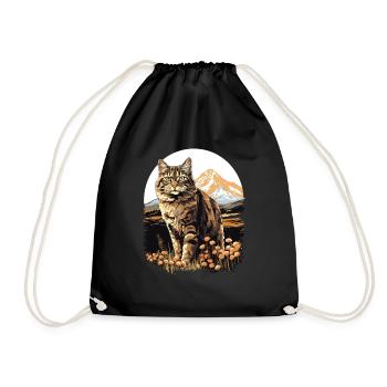 Cat Cats American Bobtail - Drawstring Bag - black - Front