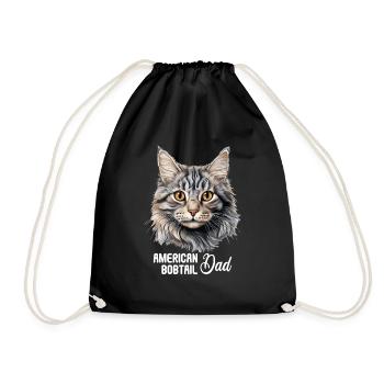 Cat Cats American Bobtail - Drawstring Bag - black - Front