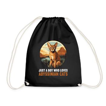 Chat d’Abyssinie Abessinierkatze - Sac de sport léger - noir - Devant