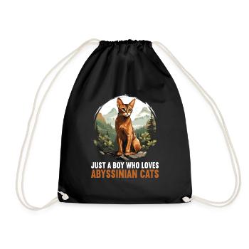 Chat d’Abyssinie Abessinierkatze - Sac de sport léger - noir - Devant