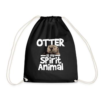Otter Is My Spirit Animal - Turnbeutel - Schwarz - Vorne