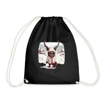 Krampus Maske | Krampus Kostüm | Germanische - Turnbeutel - Schwarz - Vorne