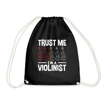 Violin Violin Violinist Violin Player - Drawstring Bag - black - Front