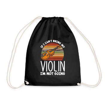 Geige Violine Geigenspieler Violinenspieler - Turnbeutel - Schwarz - Vorne