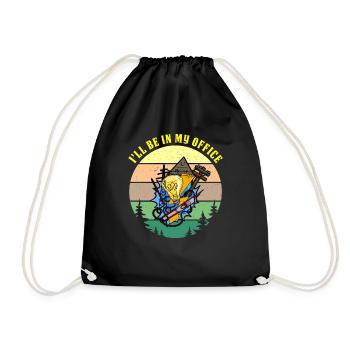 I'm going to be in my office Electricity Profession - Drawstring Bag - black - Front