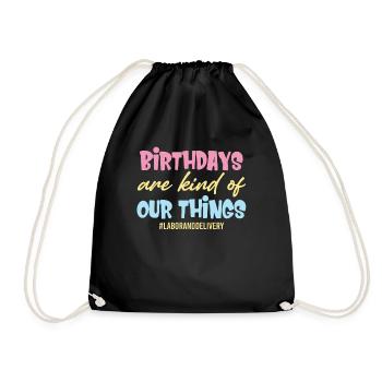 Les anniversaires, c’est un peu notre truc - Sac de sport léger - noir - Devant