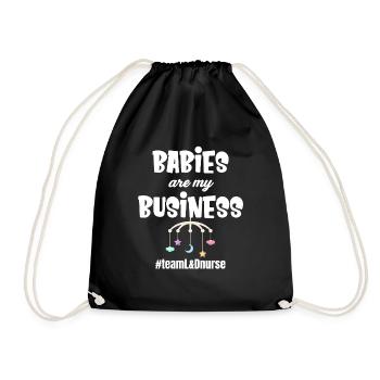 Babies Are My Business Nurse Midwives - Drawstring Bag - black - Front