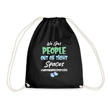 We get people out of confined spaces - Drawstring Bag - black - Front