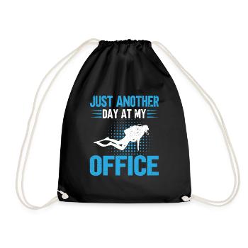 Diving Diver Ocean Lovers - Drawstring Bag - black - Front