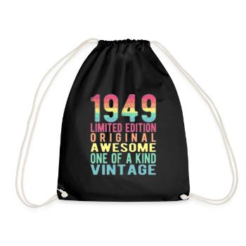 Edition limitée depuis 1949 Anniversaire Millésime 1949 - Sac de sport léger - noir - Devant