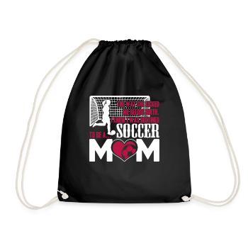 Soccer Destined To Be A Soccer Mom - Drawstring Bag - black - Front