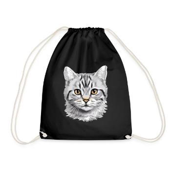 Chat Chats American Shorthair - Sac de sport léger - noir - Devant