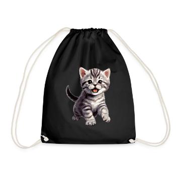 Chat Chats American Shorthair - Sac de sport léger - noir - Devant