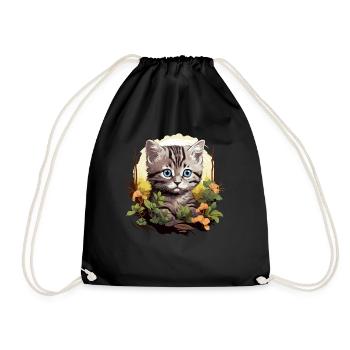 Chat Chats American Shorthair - Sac de sport léger - noir - Devant