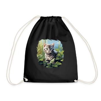 Chat Chats American Shorthair - Sac de sport léger - noir - Devant