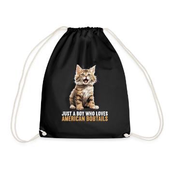 Cat Cats American Bobtail - Drawstring Bag - black - Front