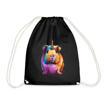 Cochon d’Inde Licorne Guinicorne - Sac de sport léger - noir - Devant