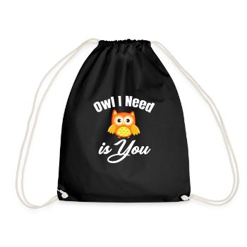 Hibou j’ai besoin de vous jeux de mots Halloween Costume - Sac de sport léger - noir - Devant