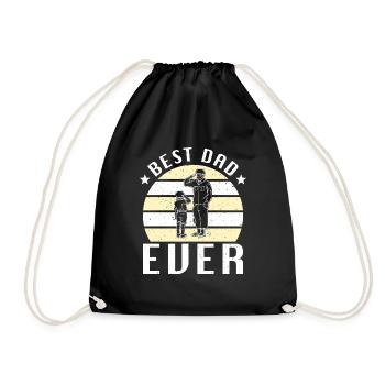Meilleur papa de tous les temps Père Père Fête des Pères Soldat militaire - Sac de sport léger - noir - Devant