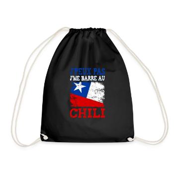 Ich kann nicht nach Chile - Turnbeutel - Schwarz - Vorne