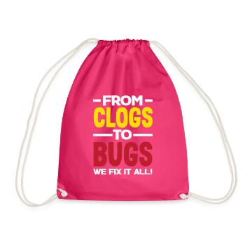 Des sabots aux insectes bricoleur humour Fix-It All citation - Sac de sport léger - fuchsia - Devant