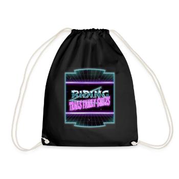 Horseback Trails Riding Techniques present idea - Drawstring Bag - black - Front