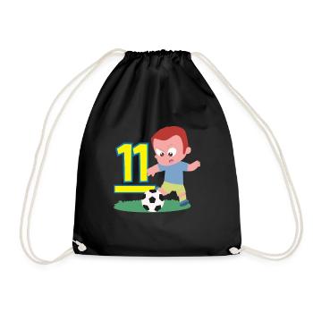 11e anniversaire 11 ans Joueur de football - Sac de sport léger - noir - Devant