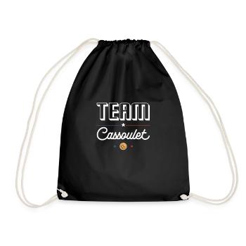 Team Cassoulet - For Cassoulet Fans - Drawstring Bag - black - Front