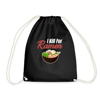 Je tue pour Ramen Hot Bowl Asiatique Japonais Amant - Sac de sport léger - noir - Devant